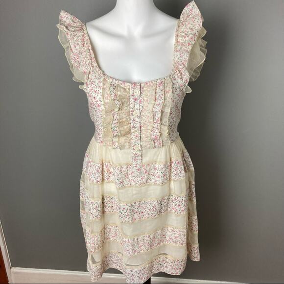 To Love Kuvaa Dress milkmaid fairy prairie apron small / extra small nap - Picture 10 of 14